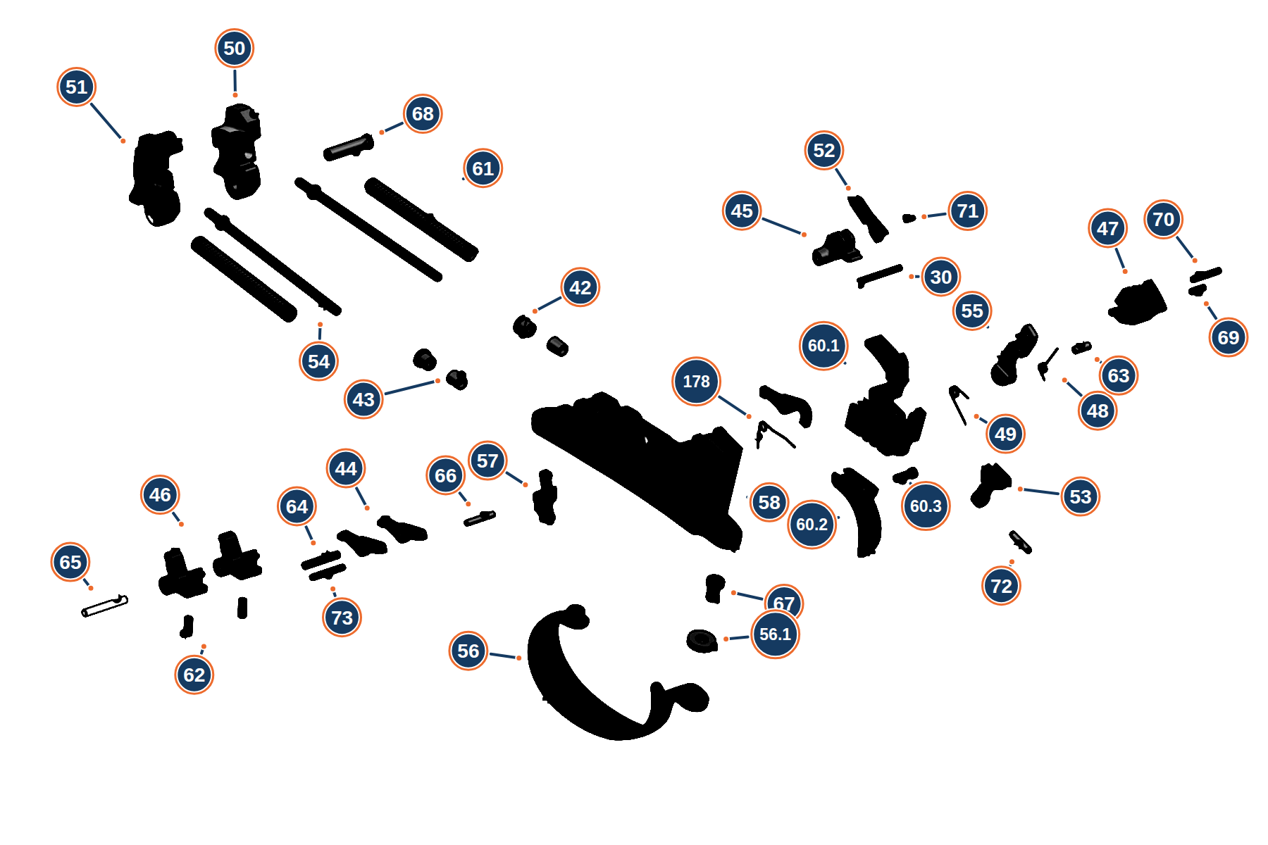 Official 694 Sporting 12G Trigger Group exploded diagram