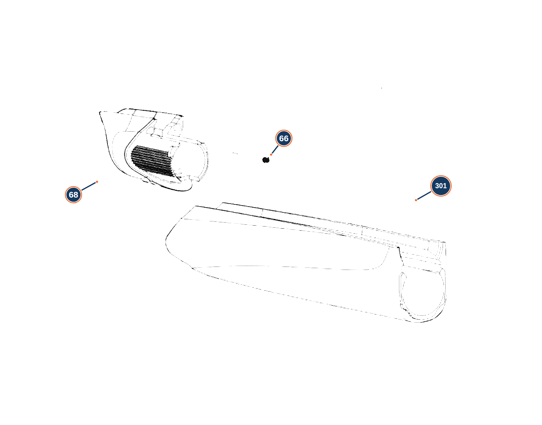 Official A400 Xplor Action 12G Forend exploded diagram