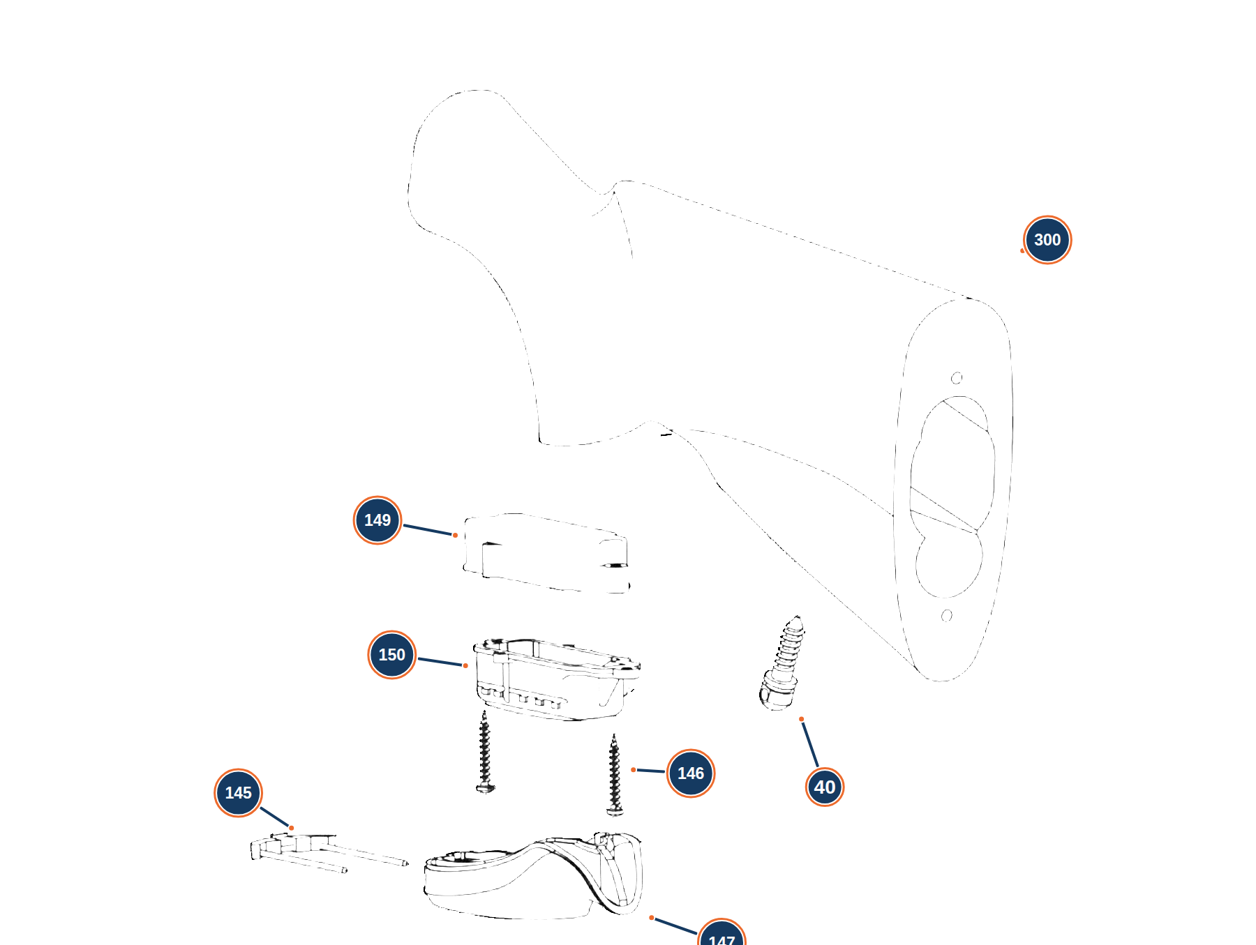 Official A400 Xplor Action 12G Stock exploded diagram