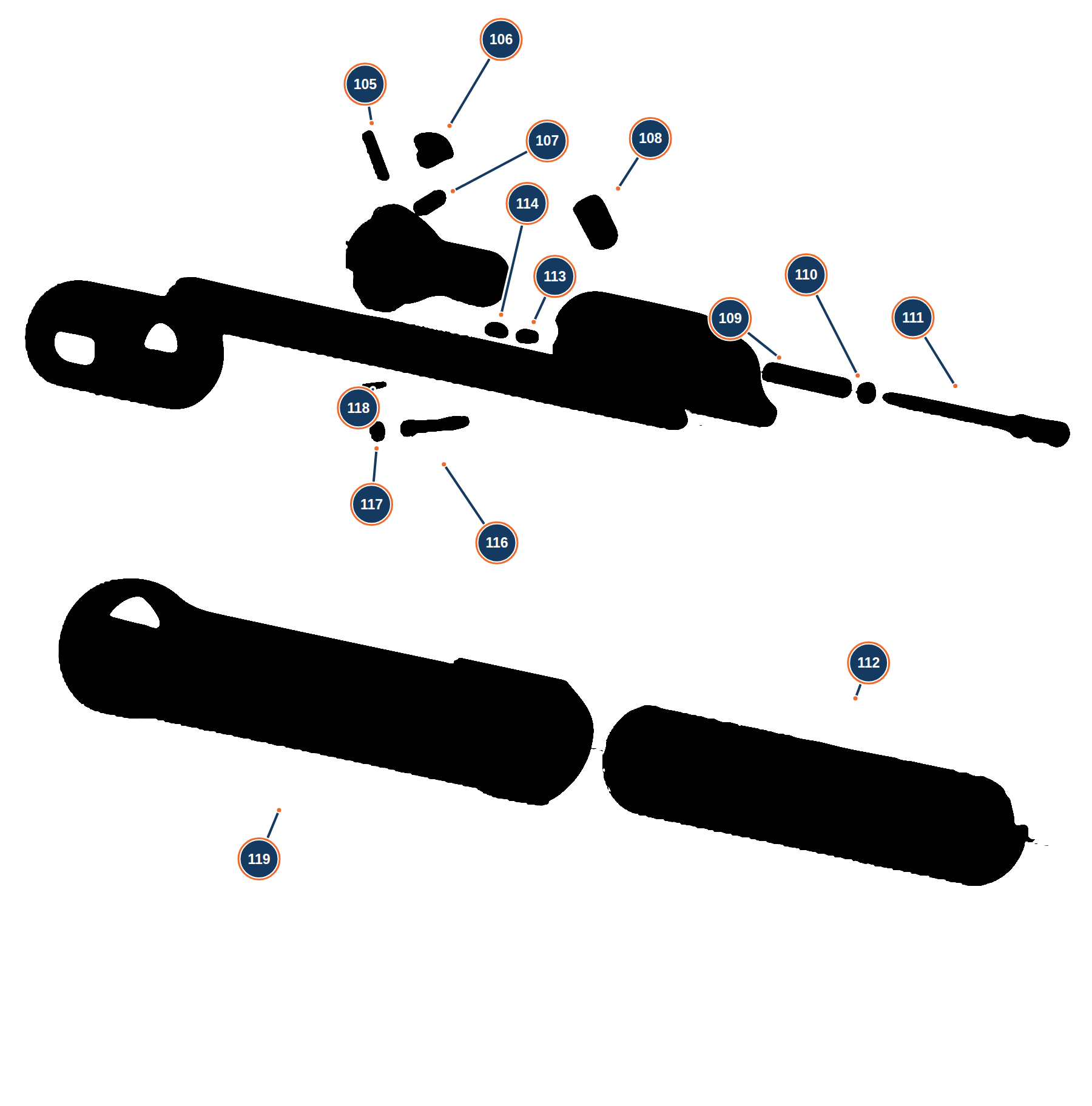 Official A400 Xtreme Plus 12G Gruppo_carrello exploded diagram