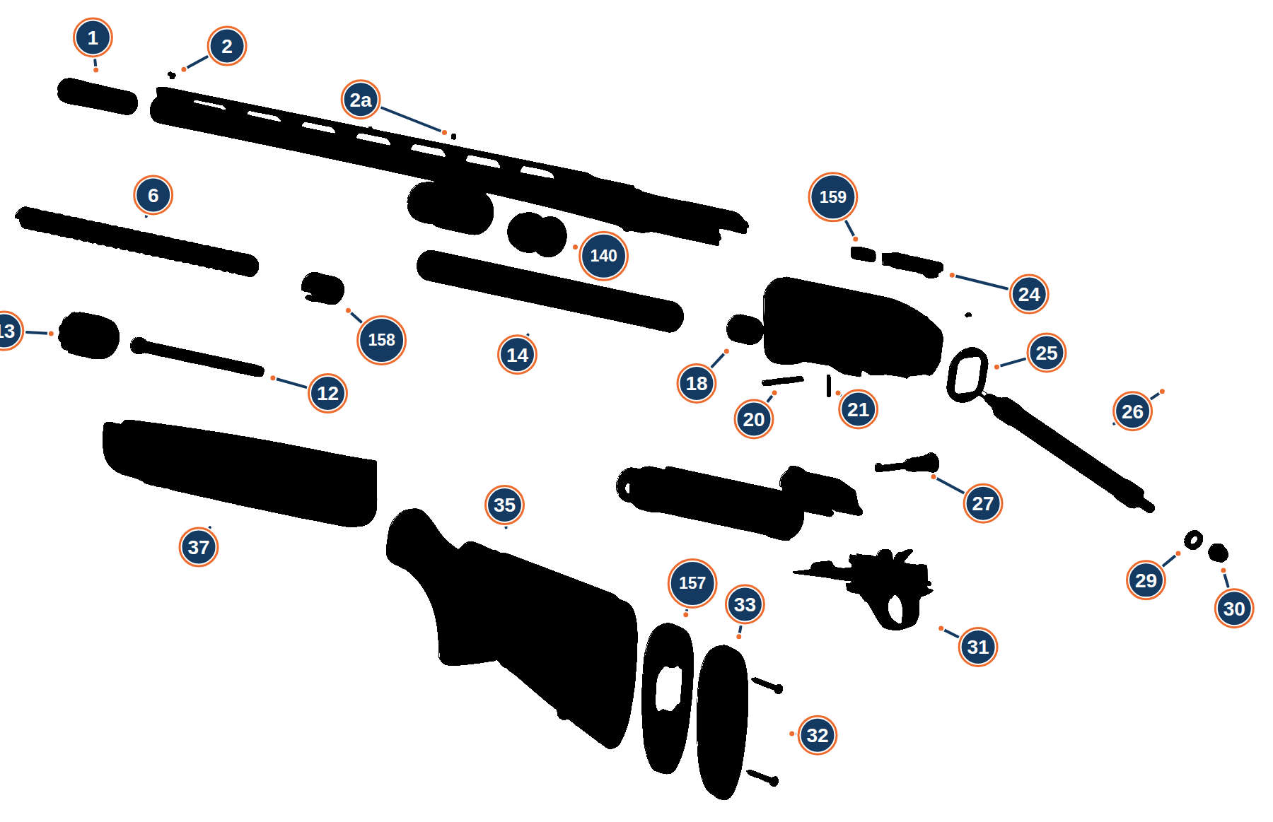 Official A400 Xtreme Plus 12G Macrogruppi exploded diagram