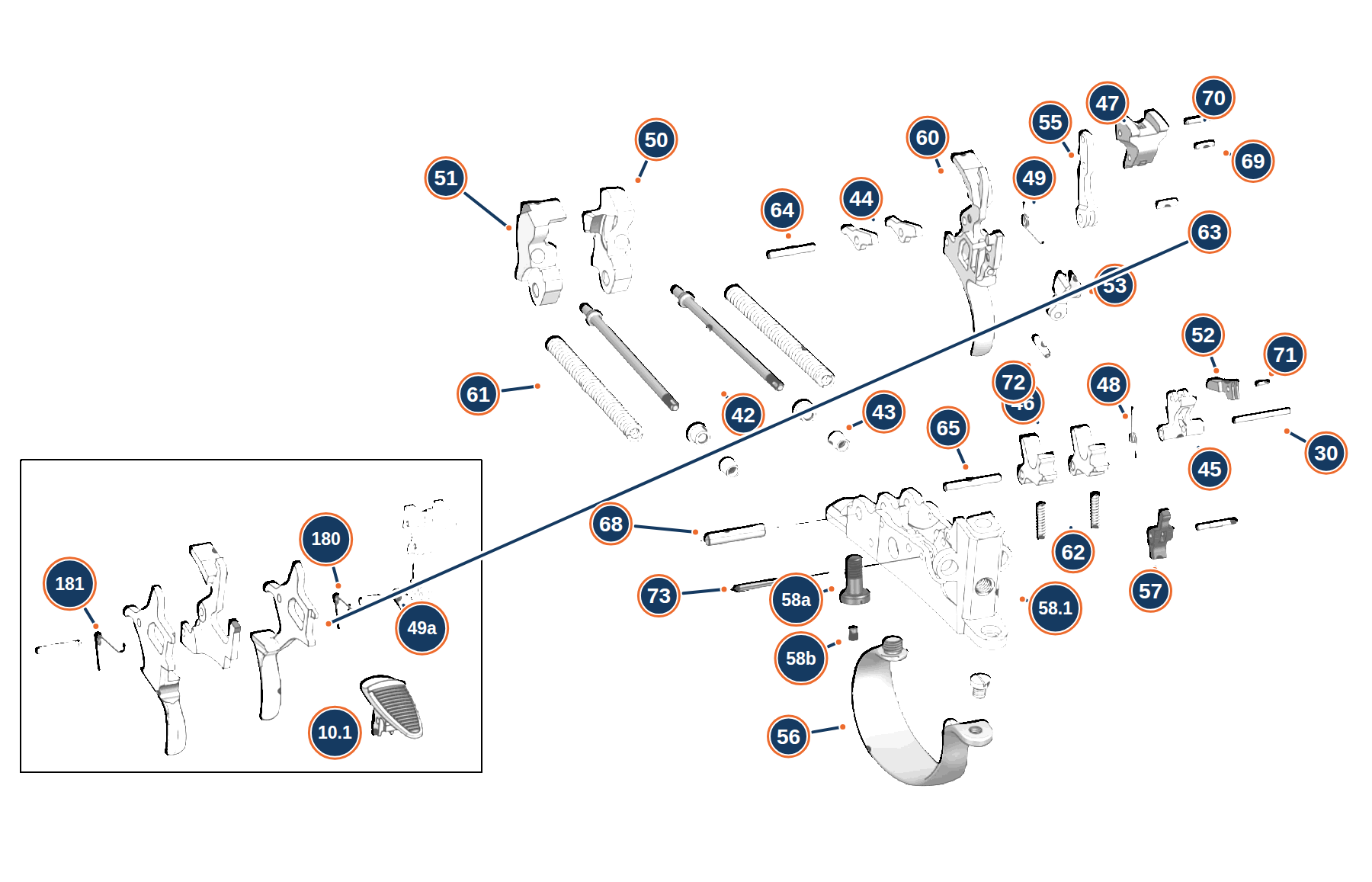 Official Ultraleggero 12G Trigger Group exploded diagram