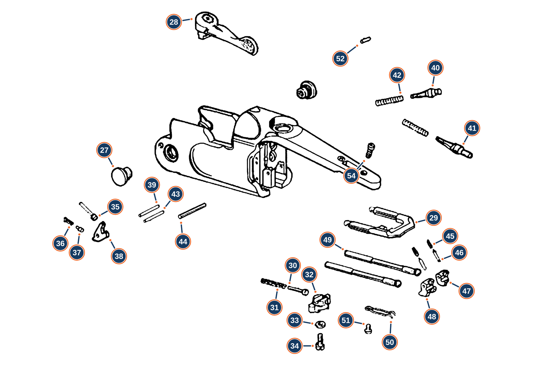 Official 686 Silver Pigeon I Field MY19 12G Receiver exploded diagram