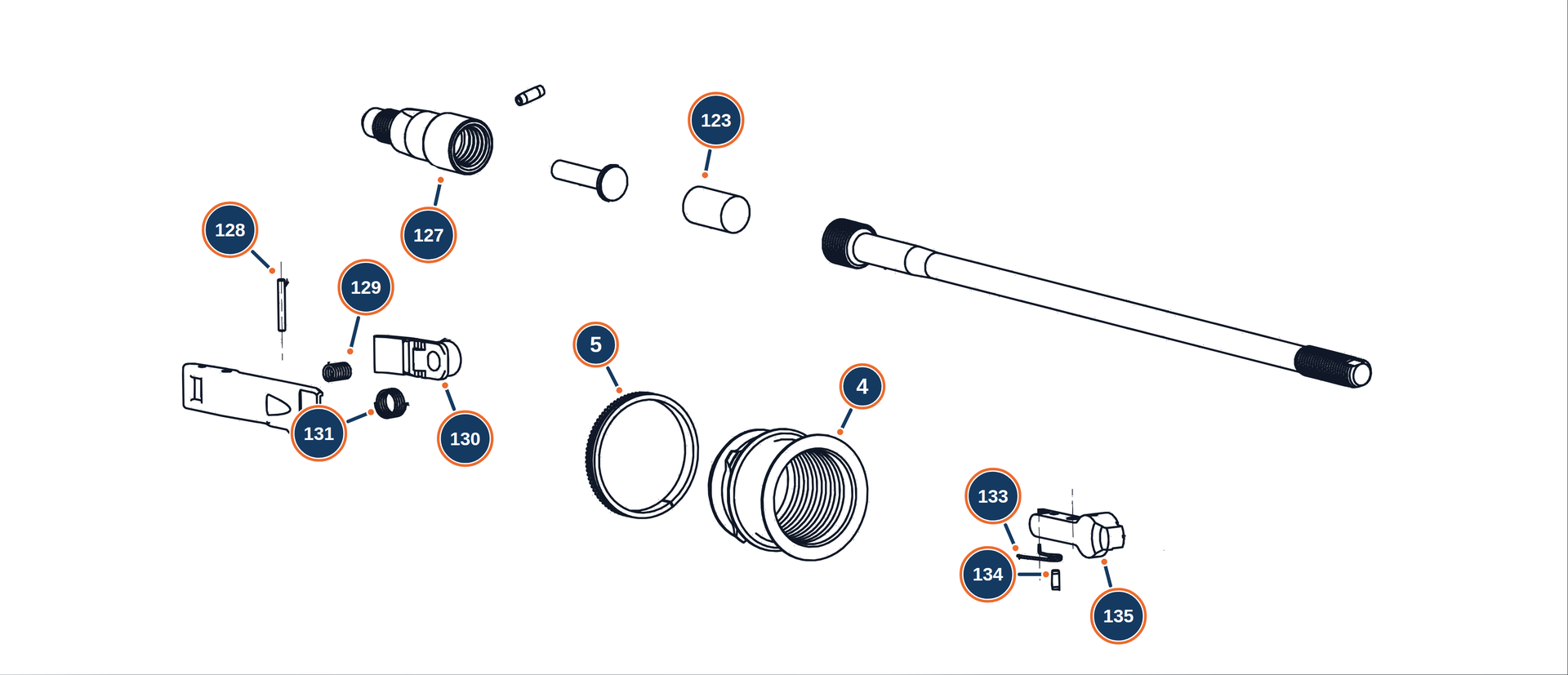 Official A400 Lite 12G Stock Bolt Absorber exploded diagram