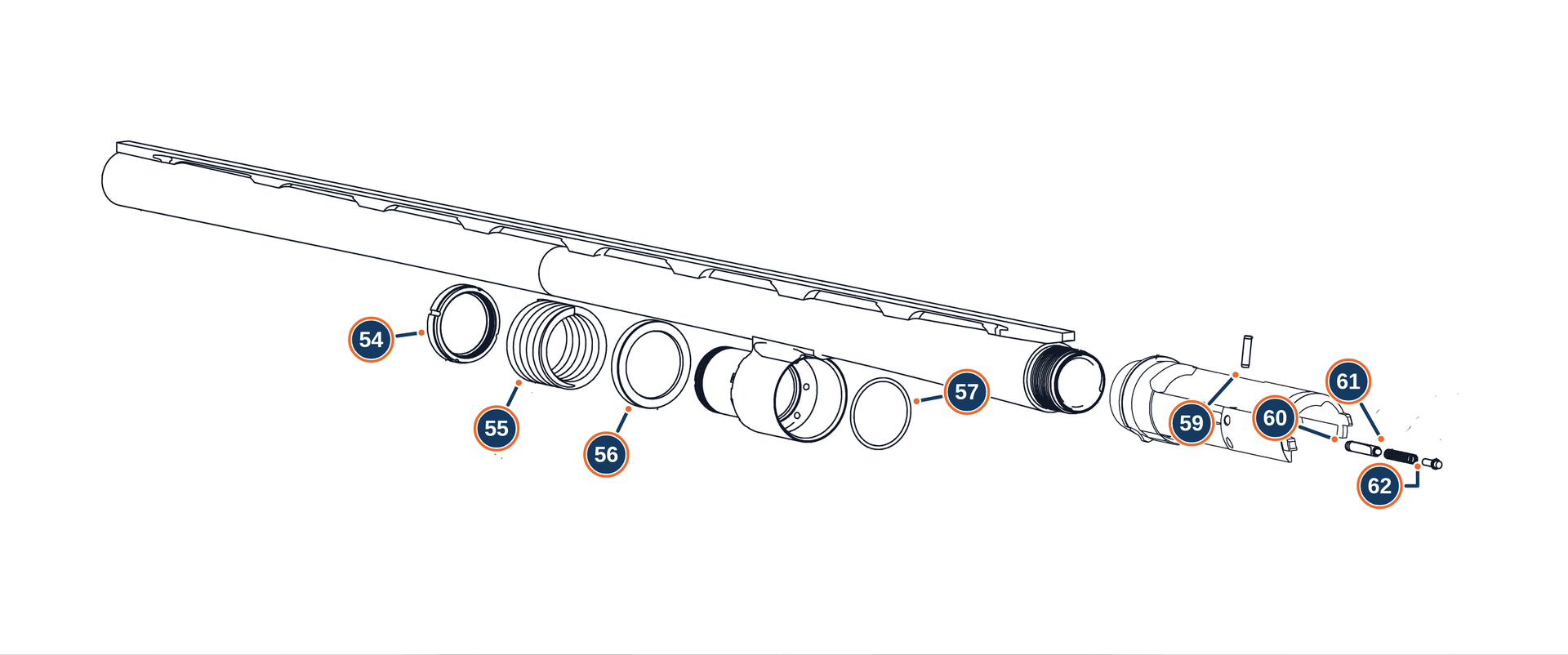 Official A400 Lite 12G Barrel exploded diagram