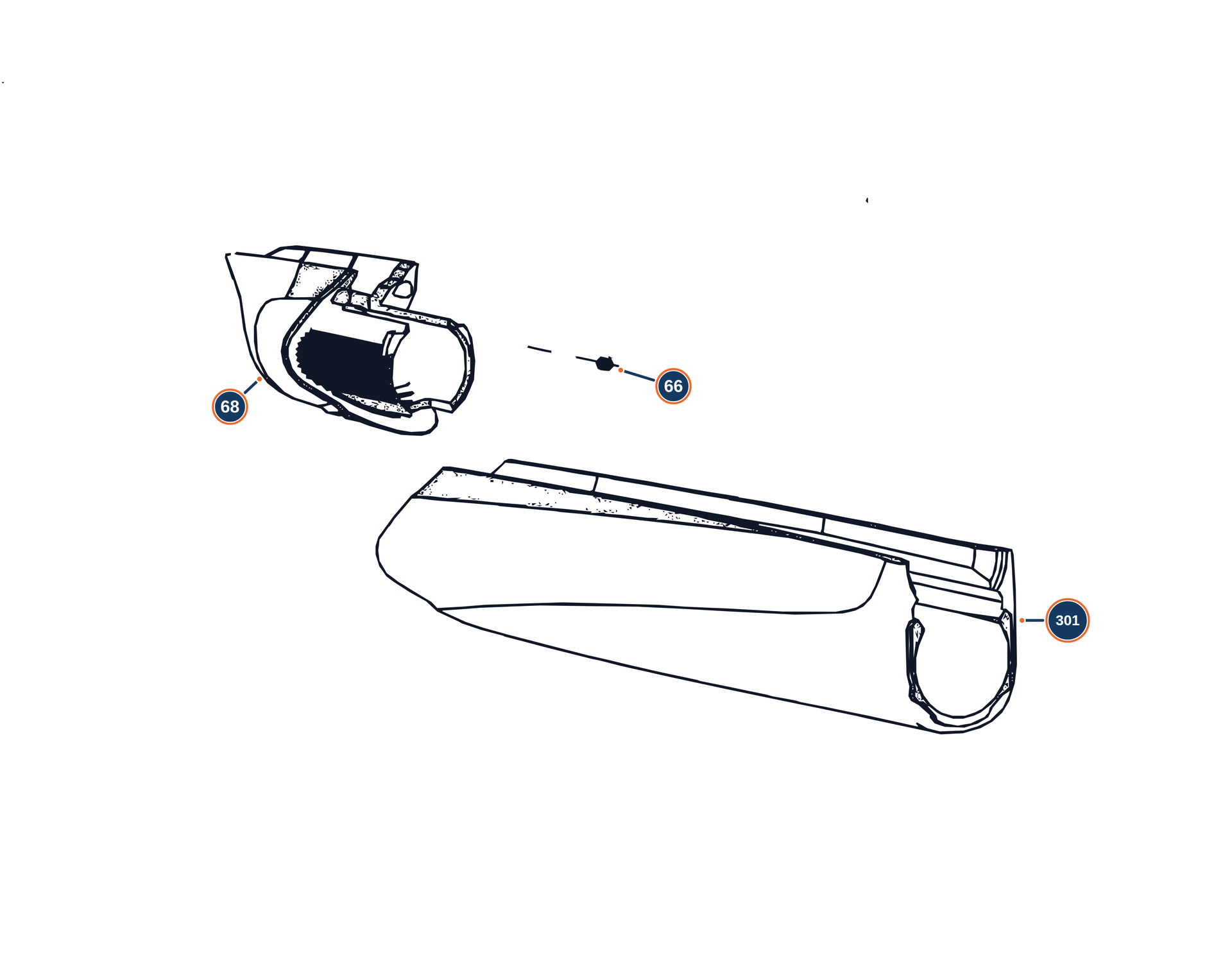 Official A400 Xplor Action 12G Forend exploded diagram