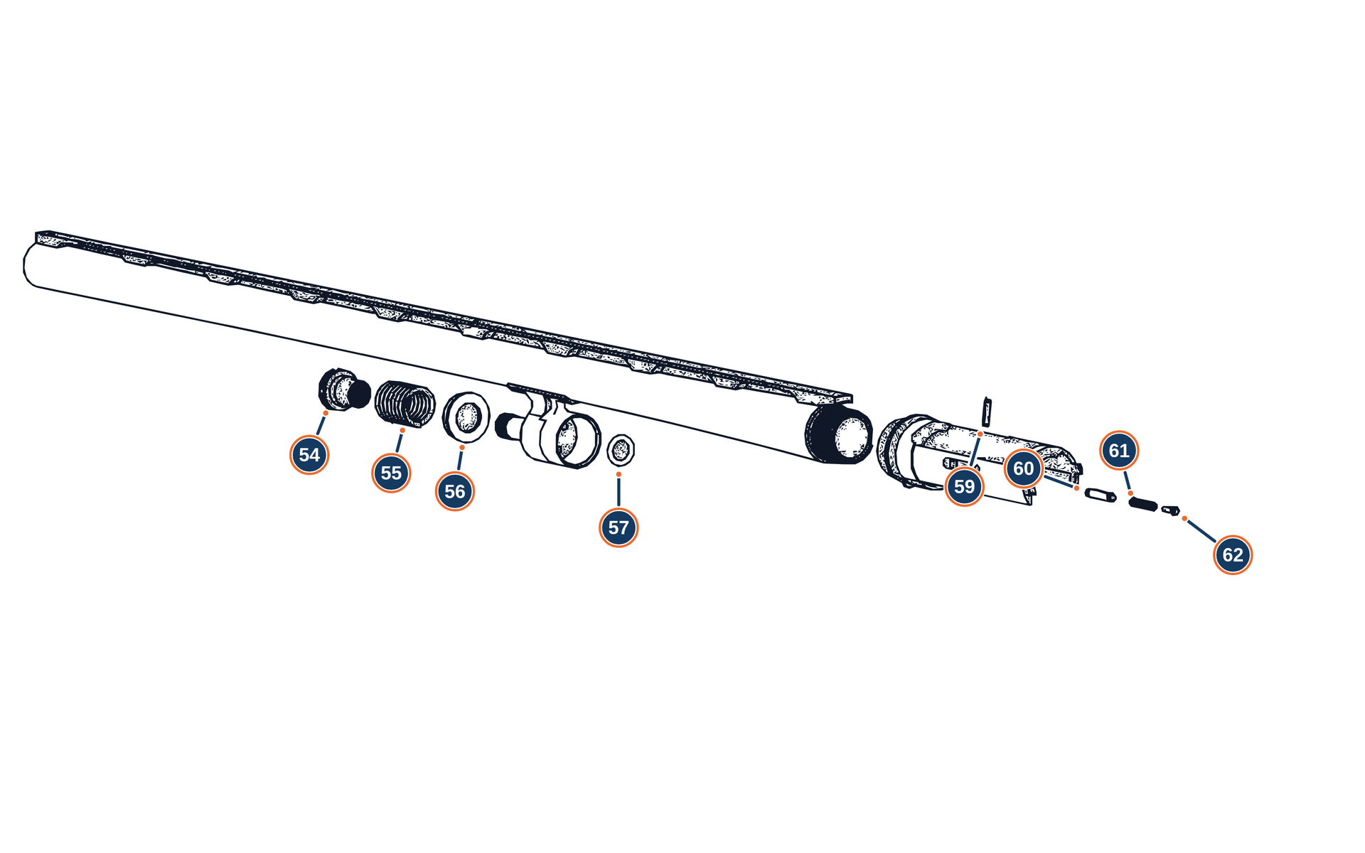 Official A400 Xplor Action 12G Barrel exploded diagram