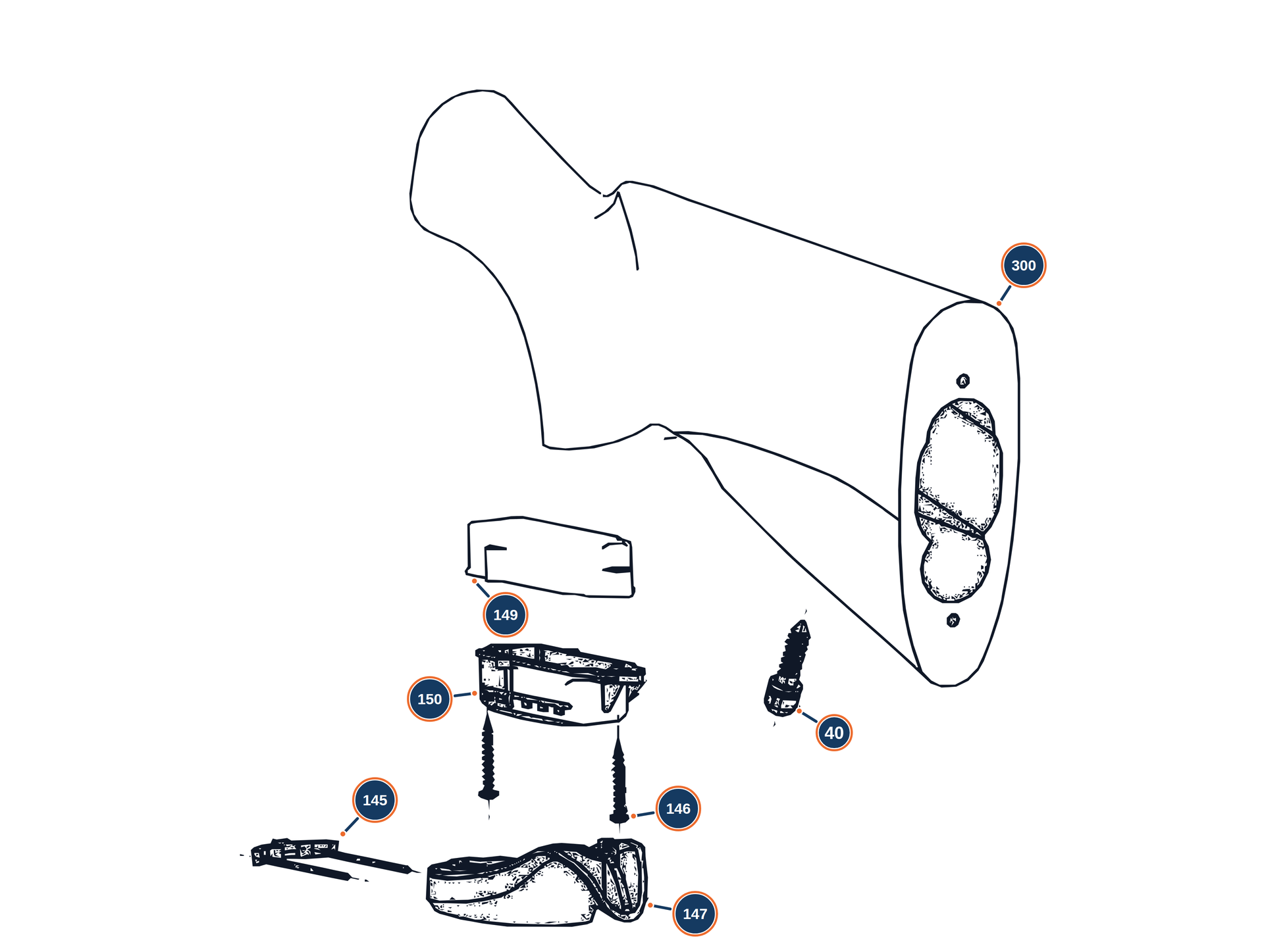 Official A400 Xplor Action 12G Stock exploded diagram