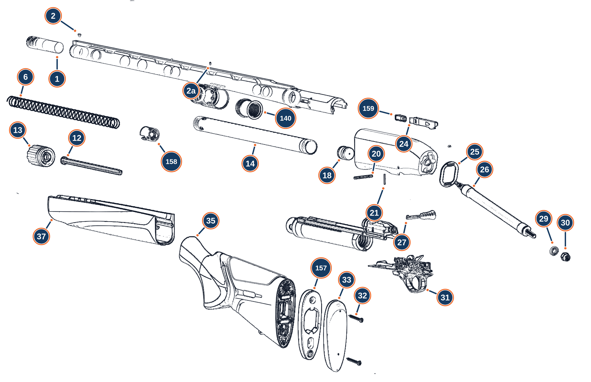 Official A400 Xtreme Plus 12G Macrogruppi exploded diagram