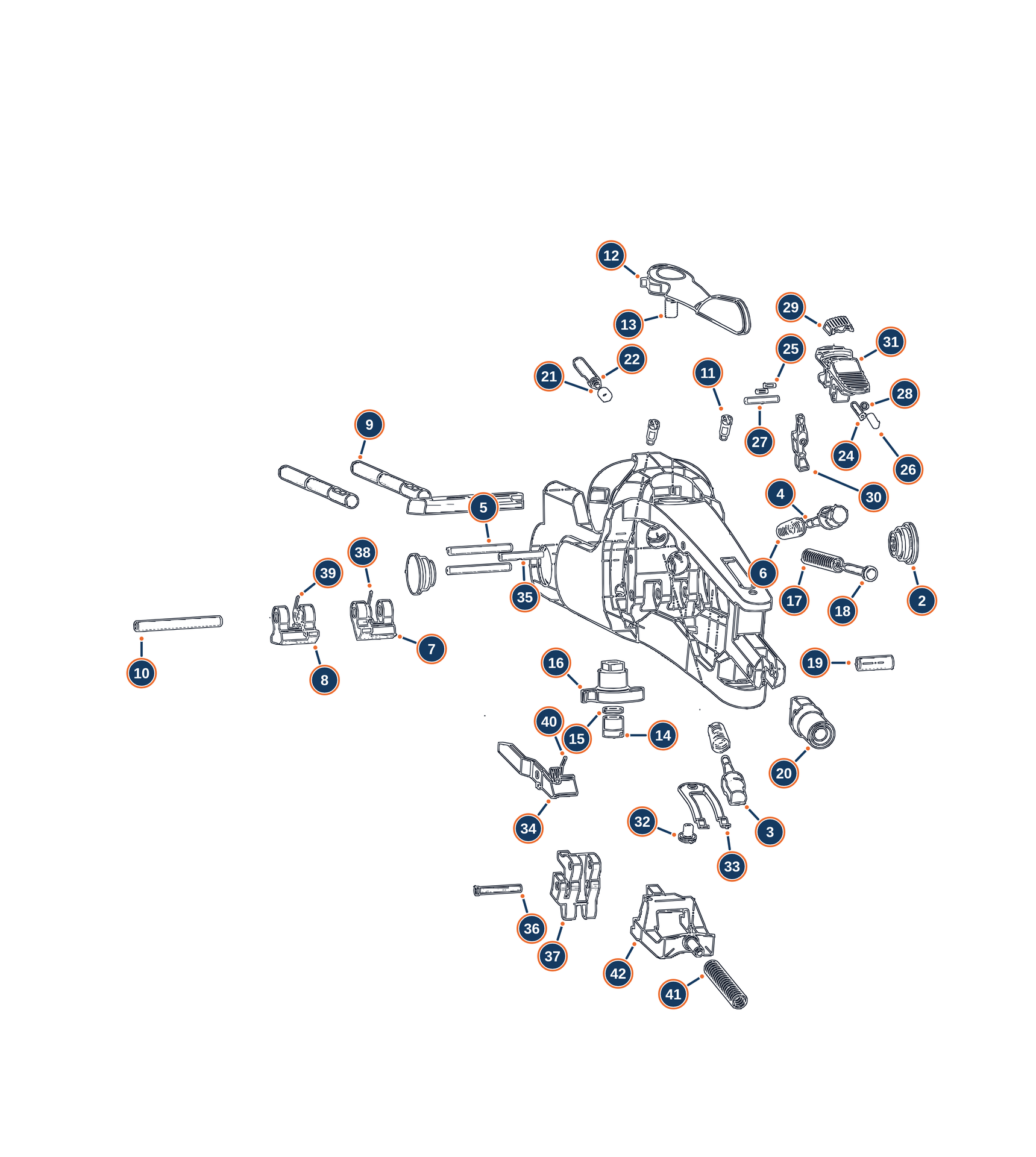 Official DT11 Sporting 12G Gruppo_Bascula exploded diagram