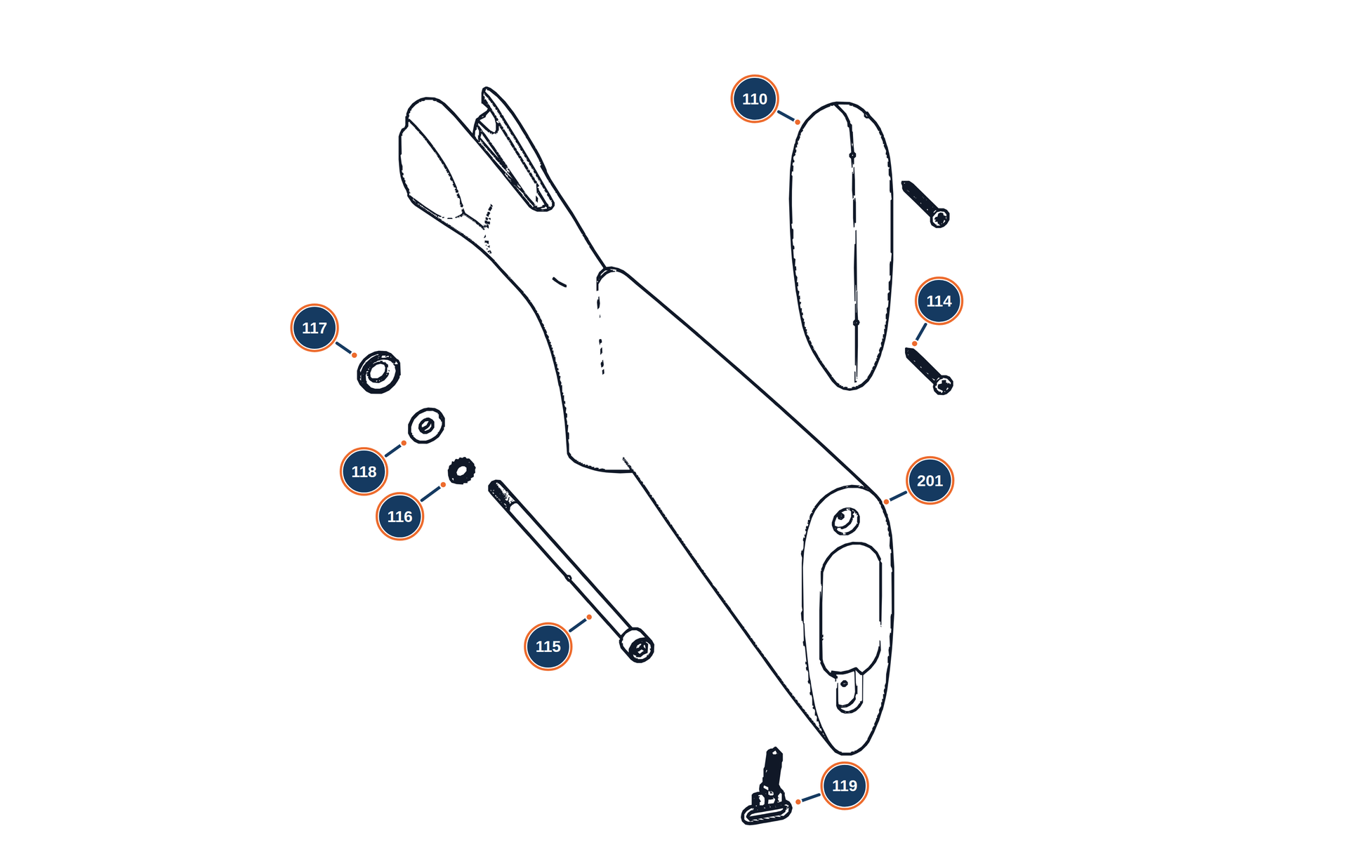 Official Ultraleggero 12G Calcio exploded diagram