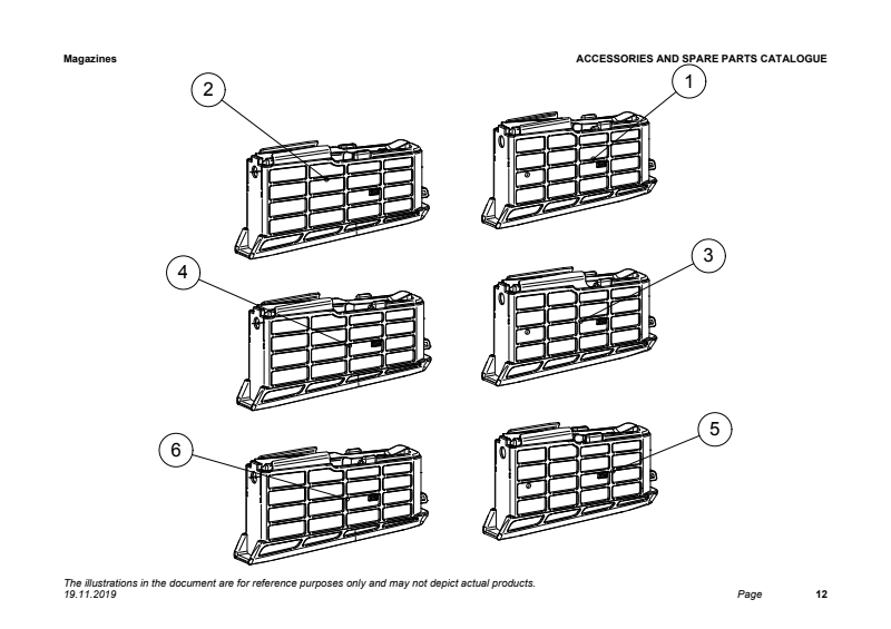 Sako A7 Magazines exploded parts diagram