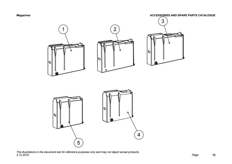 Sako TRG 22 / 42 A1 Magazines exploded parts diagram