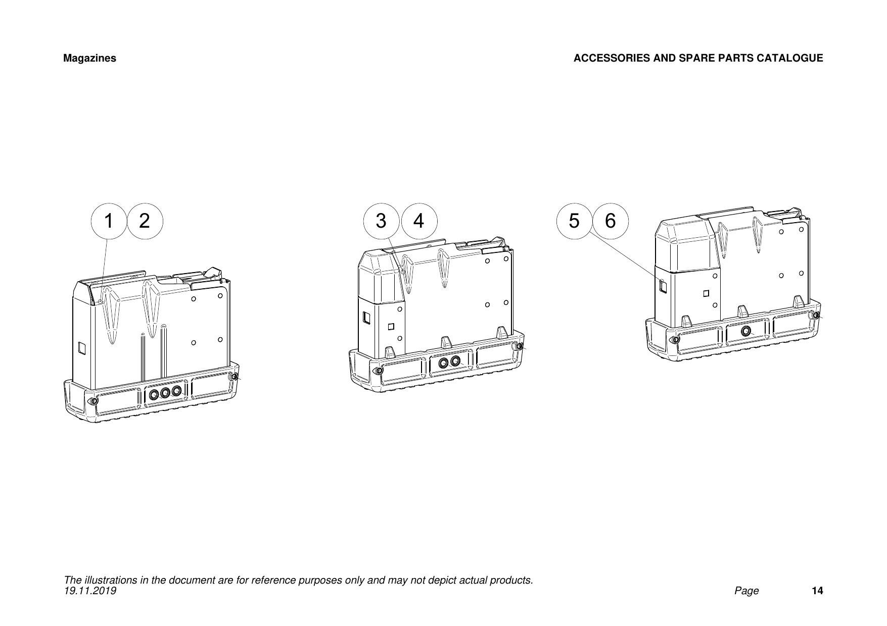 Sako TRG M10 Magazines exploded parts diagram