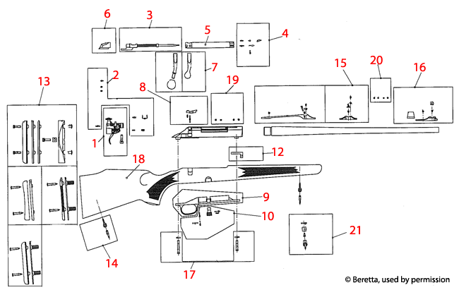 Tikka M558 / M658 Exploded diagram exploded parts diagram