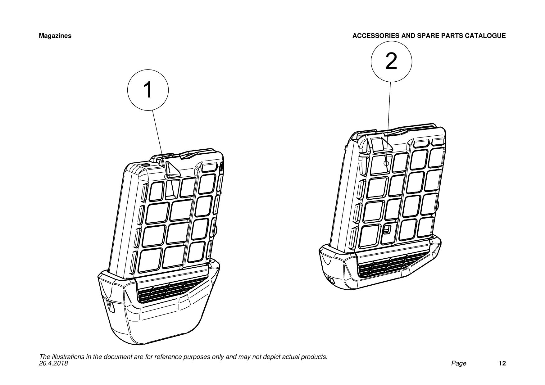 Tikka T1x Magazines exploded parts diagram