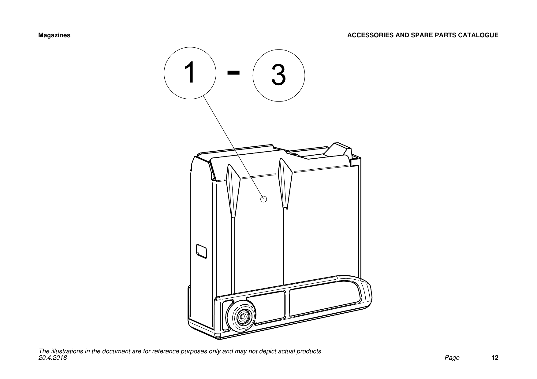 Tikka T3x TAC A1 Magazines exploded parts diagram