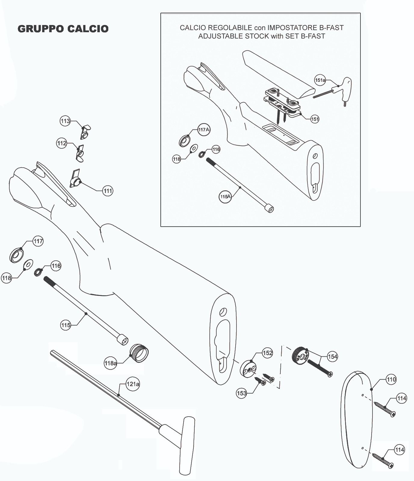 Beretta 690 Trap Black 12G — Stock exploded diagram