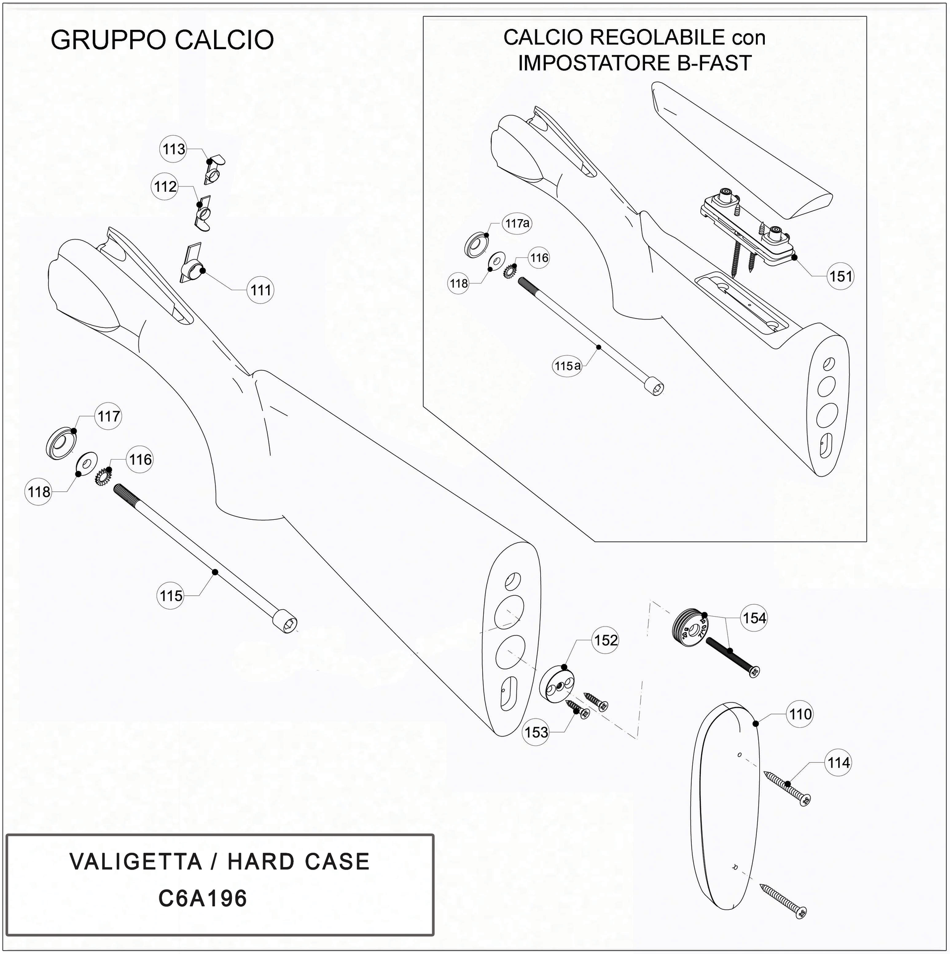 Beretta 692 Black Edition Sporting Black 12G — Stock exploded diagram