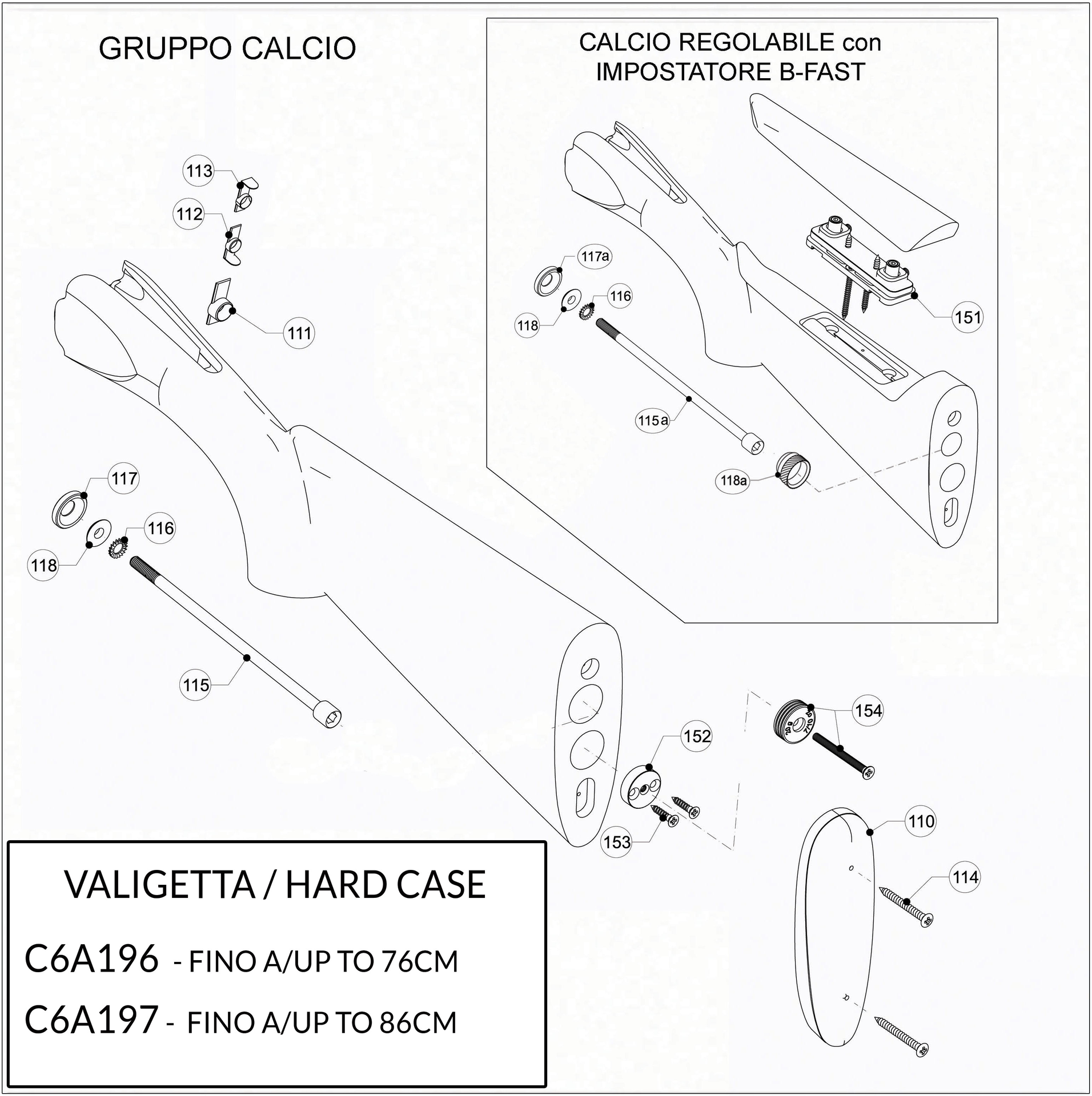 Beretta 692 Black Edition Trap Black 12G — Stock exploded diagram