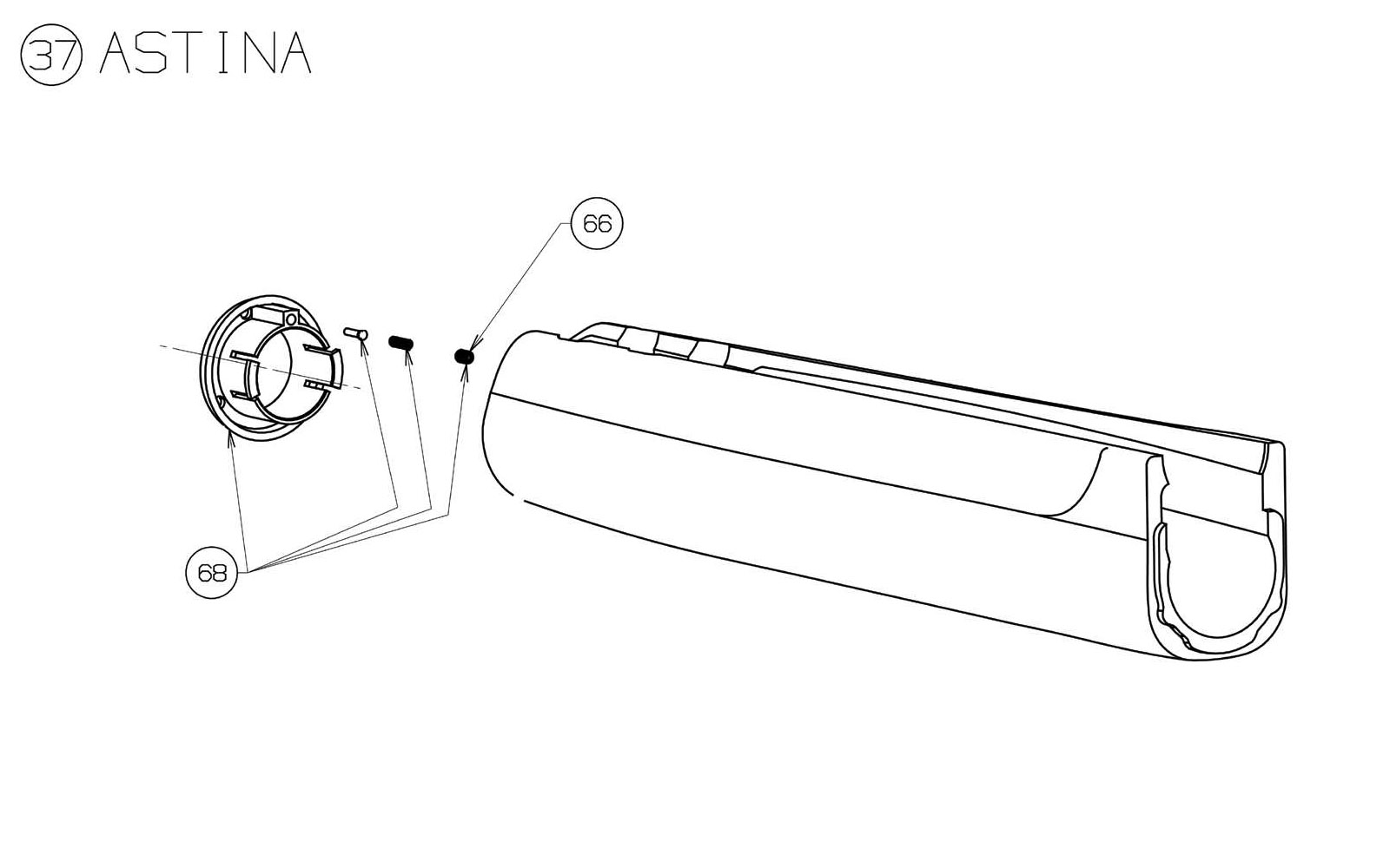 Beretta A300 Outlander Wood 12G — Forend exploded diagram