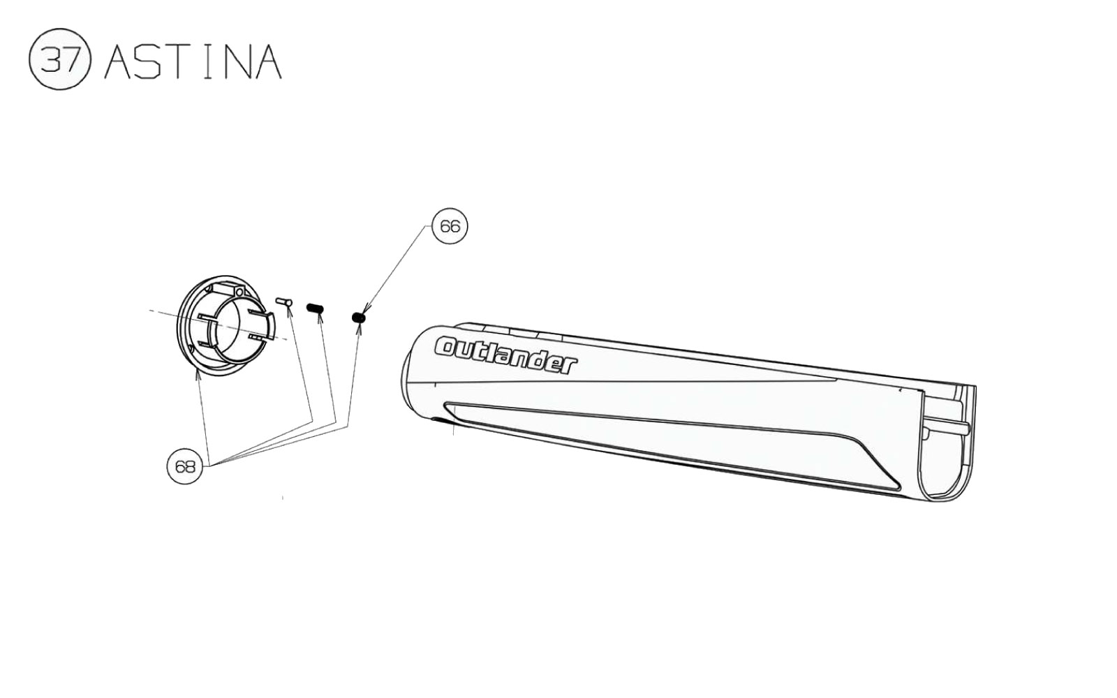 Beretta A300 Outlander Synthetic — Forend exploded diagram
