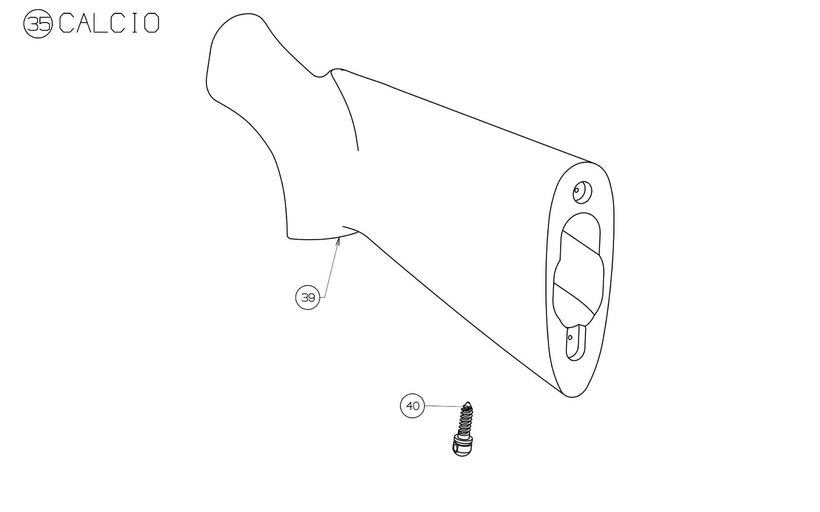 Beretta A300 Outlander Wood 12G — Stock exploded diagram