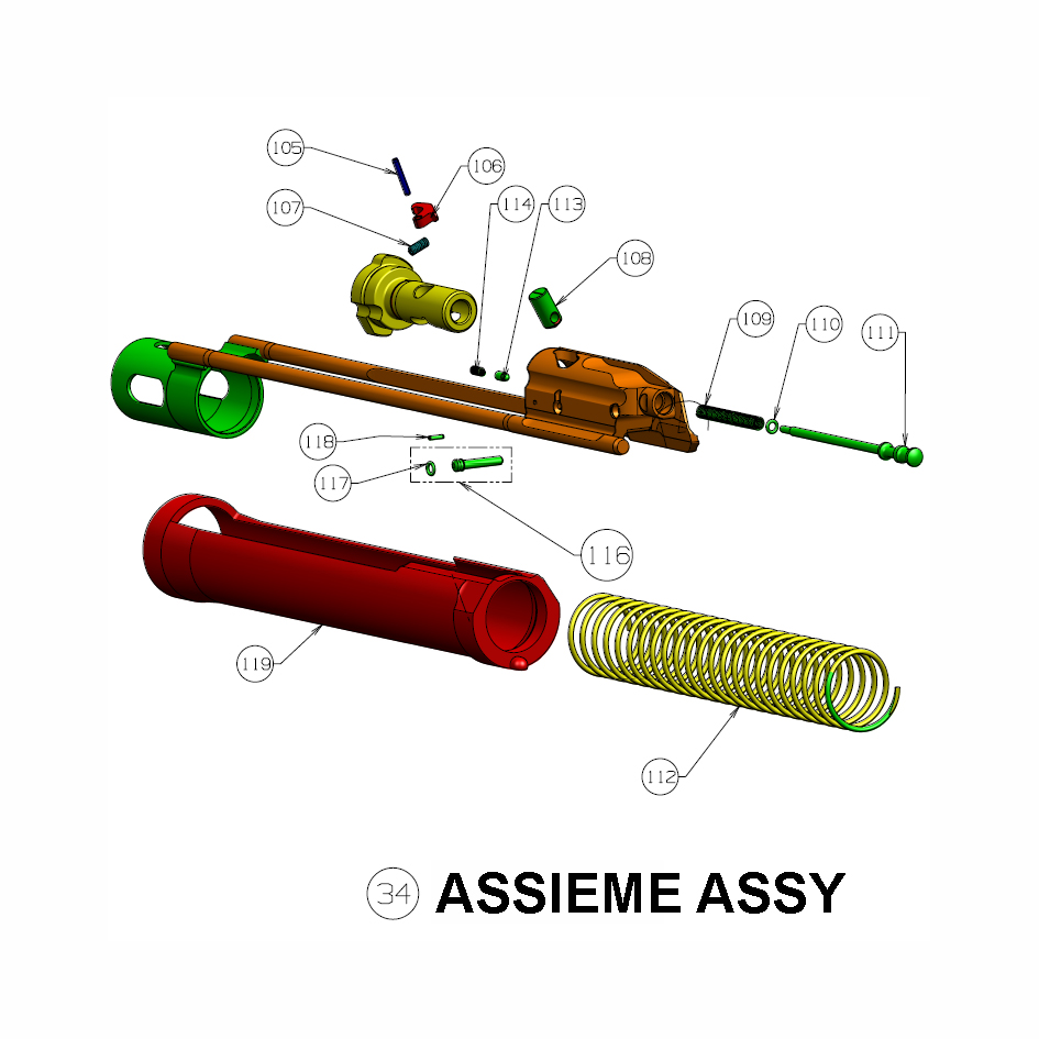 Beretta 1301 Comp Pro — Bolt / slide exploded diagram