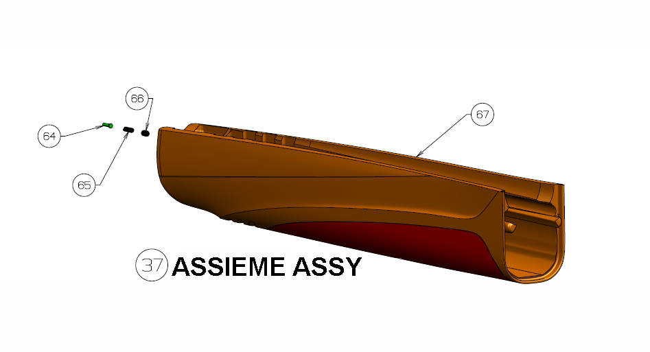 Beretta 1301 Comp Pro — Forend exploded diagram