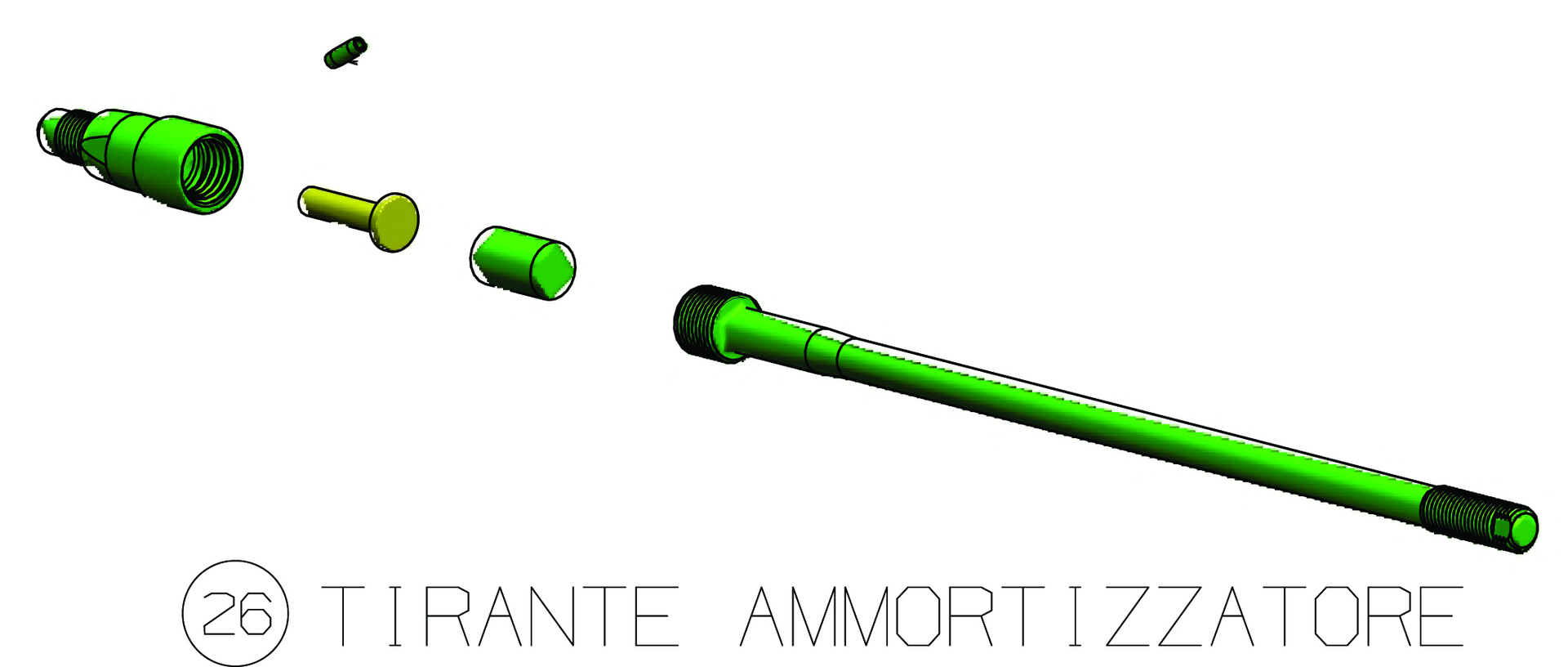 Beretta A400 Ultralite 12G — Stock bolt exploded diagram