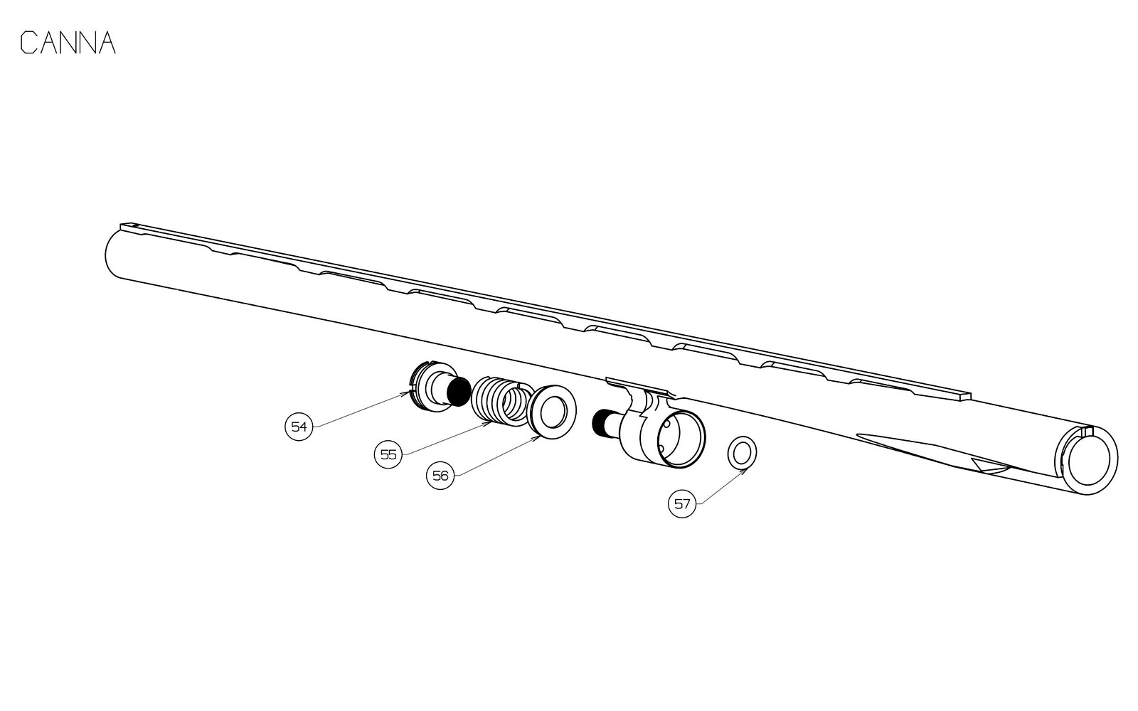 Beretta A300 Outlander Synthetic — Barrel exploded diagram