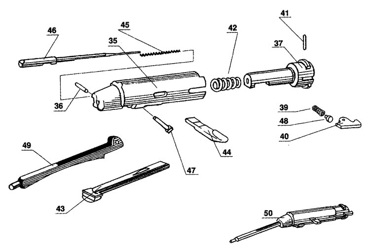 Beretta ES100 12G — Bolt exploded diagram