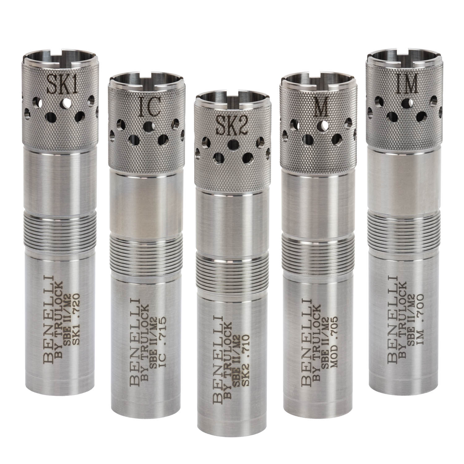 Official Benelli stainless ported extended Crio 12 bore choke tube set
