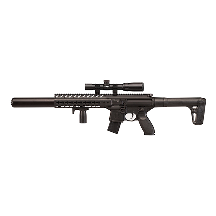 Sig Sauer MCX Air Rifle Black with Sig Sauer 1-4x24 Sig Sauer Scope with Mil Dot