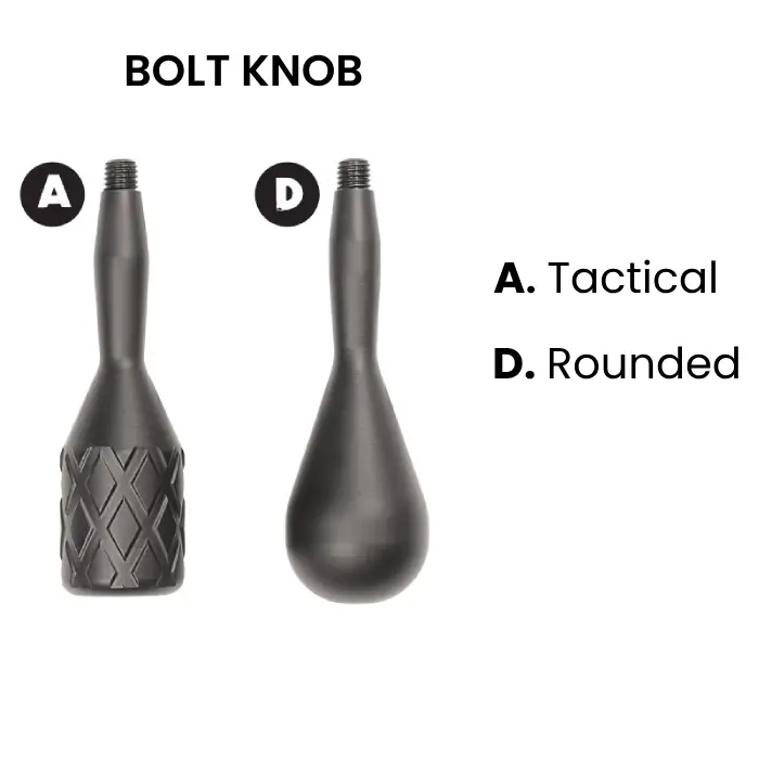 Interchangeable bolt knobs