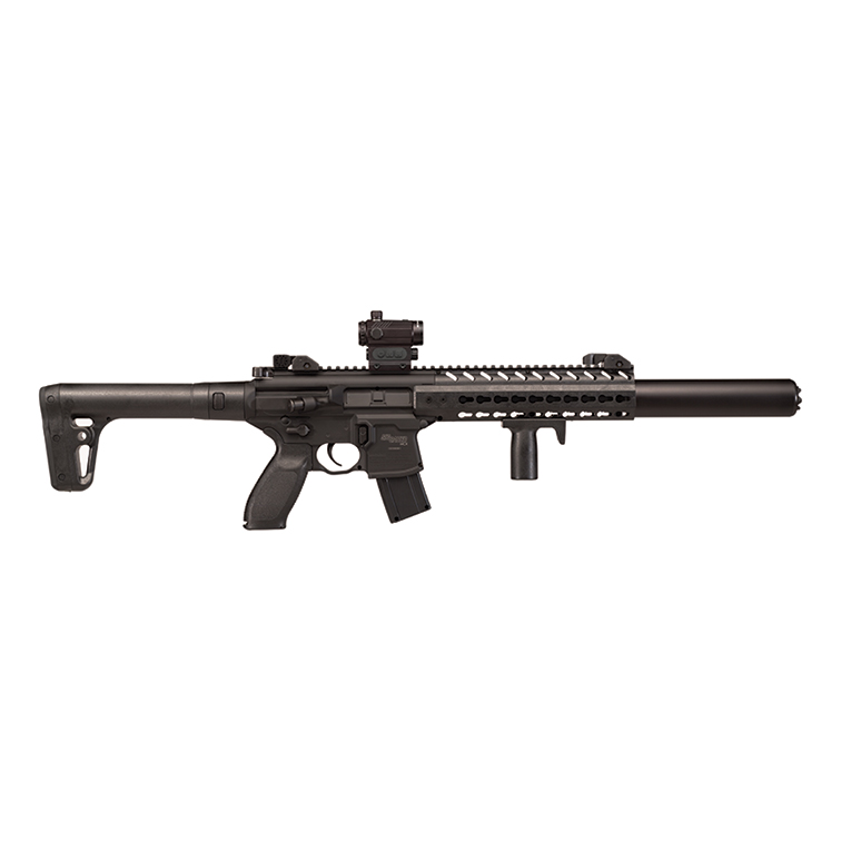 Sig Sauer MCX Air Rifle Black with Sig Sauer 1x20mm 3MOA Red Dot Sight