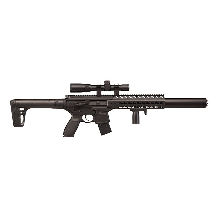 Sig Sauer MCX Air Rifle Black with Sig Sauer 1-4x24 Sig Sauer Scope with Mil Dot