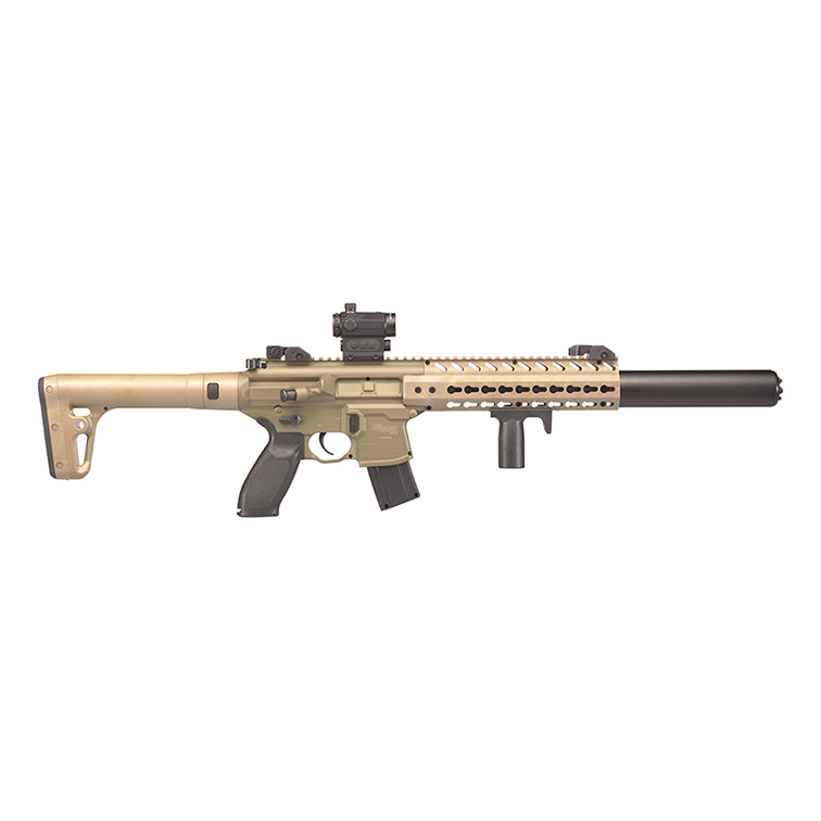 Sig Sauer MCX Air Rifle FDE with SIG 1x20mm 3MOA Red Dot Sight