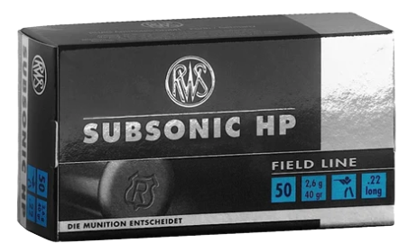 RWS .22 LR 40gr Subsonic HP