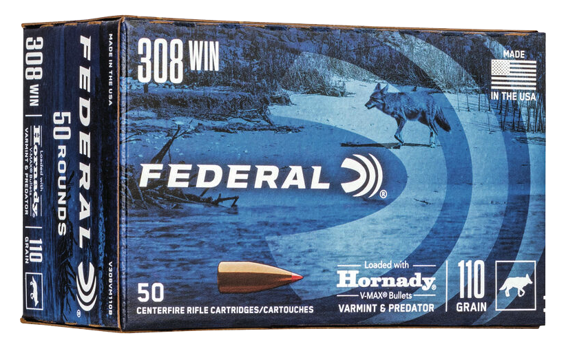Federal .308 WIN Varmint & Predator 110gr V-Max