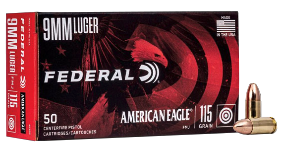 Federal American Eagle 115gr 9mm FMJ