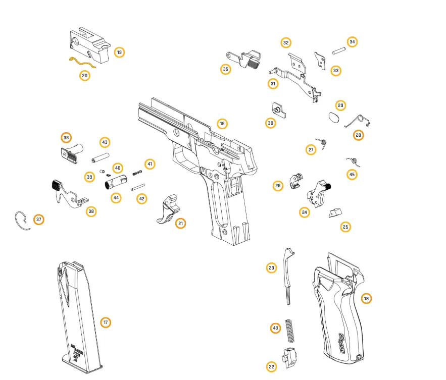 Sig Sauer P226 Slide Catch Lever Spring