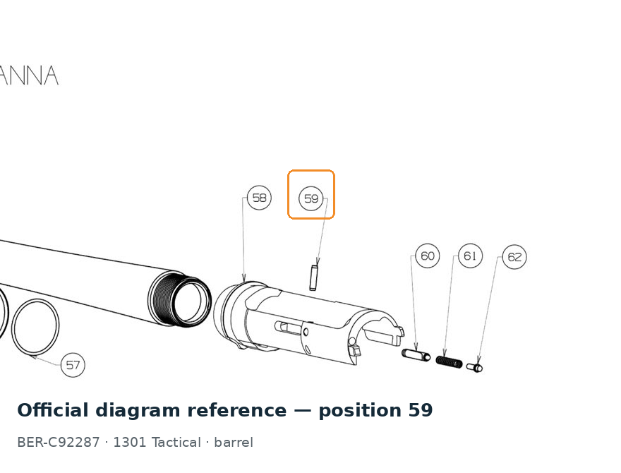 Beretta A400 / 1301 Ejector Roll Pin