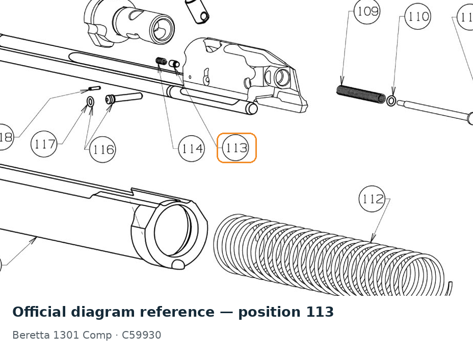 Beretta A400 / 1301 Cocking Handle Plunger