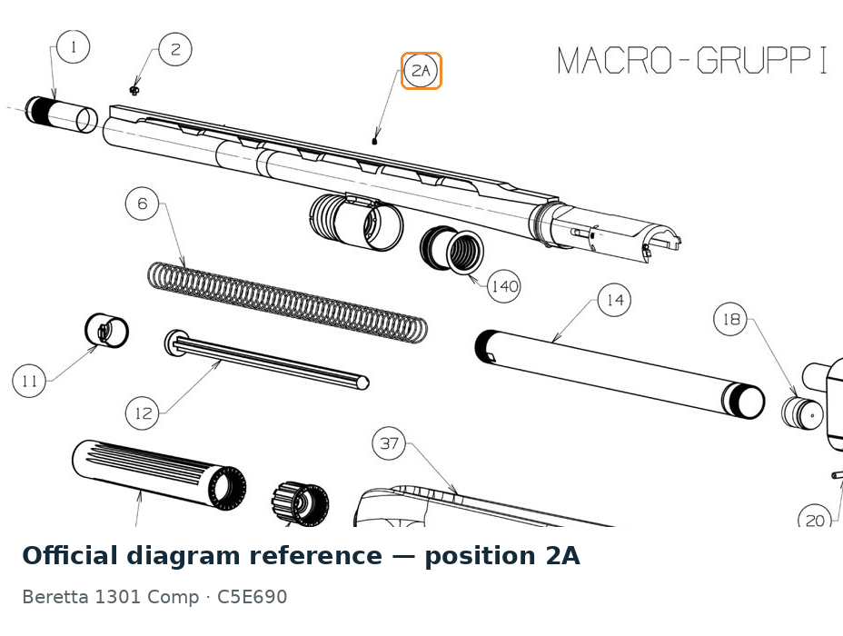 Beretta A400 / 1301 Mid Bead Sight