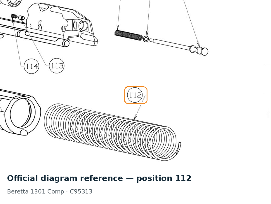 Beretta A400 / 1301 Recoil Spring