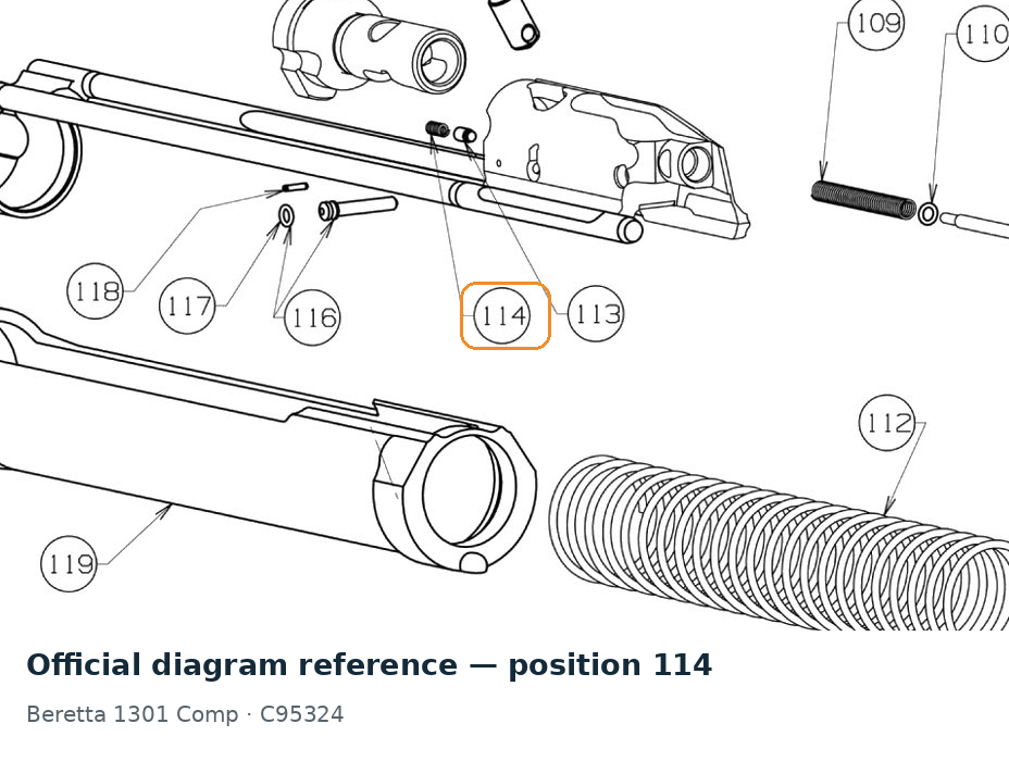 Beretta A400 / 1301 Cocking Handle Plunger Spring