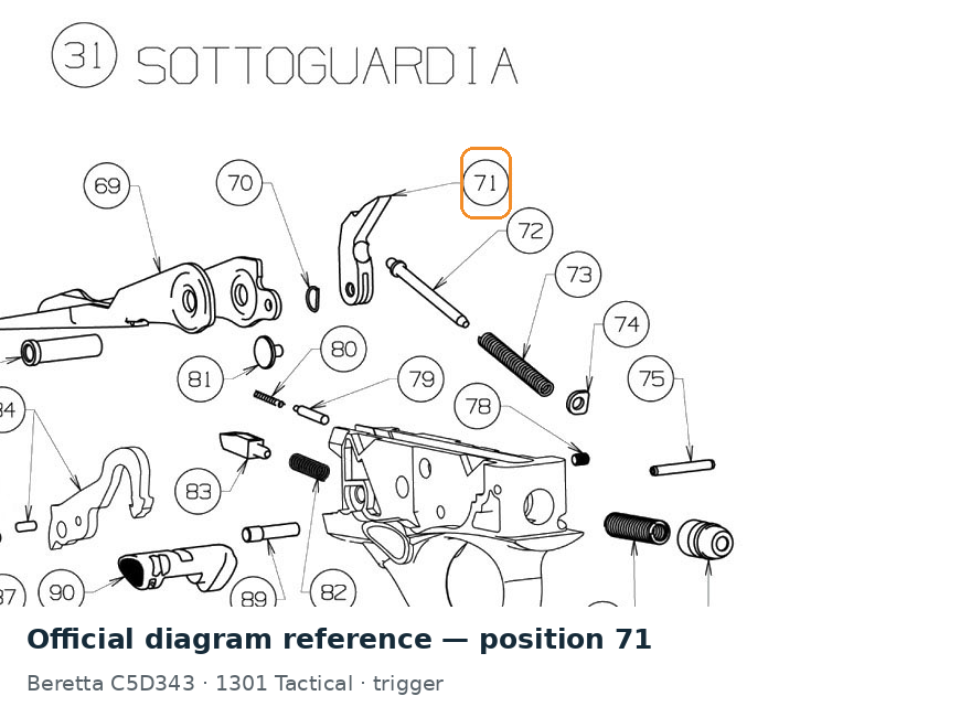 Beretta A300 / A400 Carrier Lever