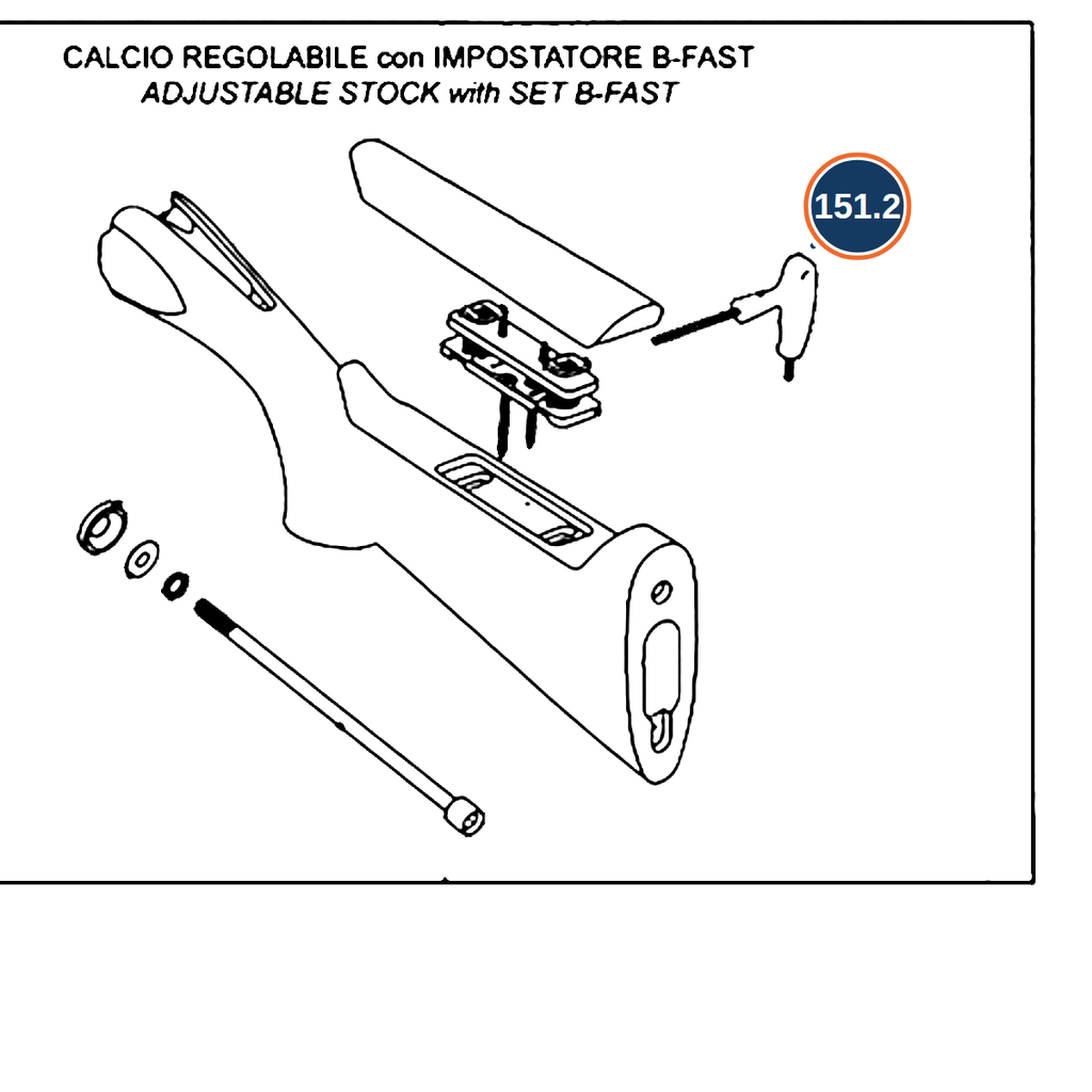 Beretta B Fast Adjustable Stock Allen Key