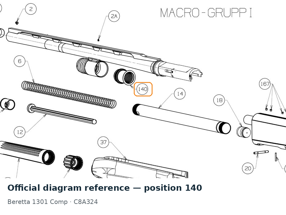 Beretta A400 Xtreme Plus Piston Assembly